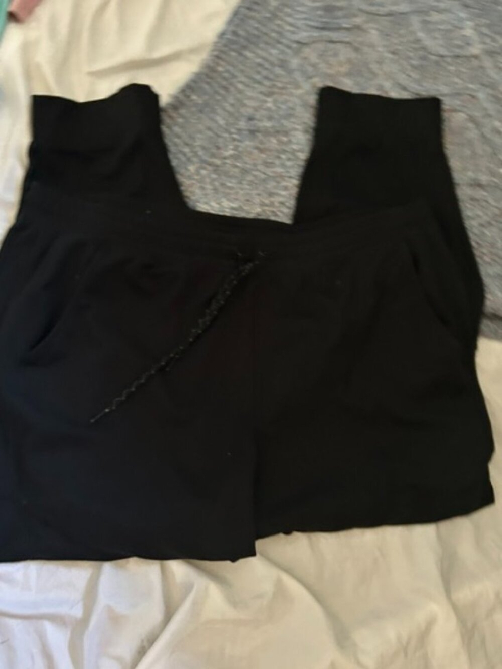 AEO size xxl 2x 2 xl joggers pants womens stretch top with tie lounge black